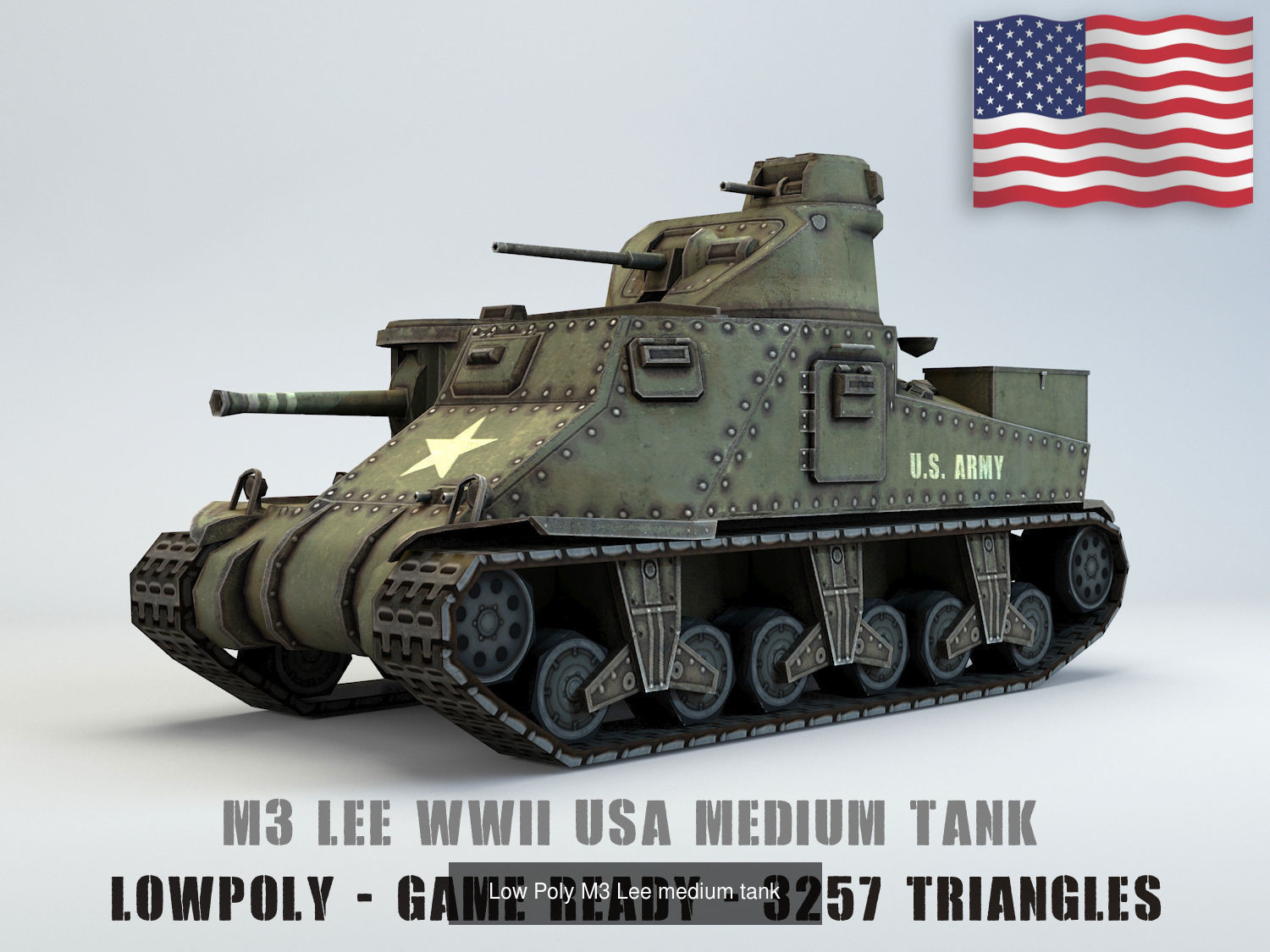 Low Poly US  WW2 warfare collection _3