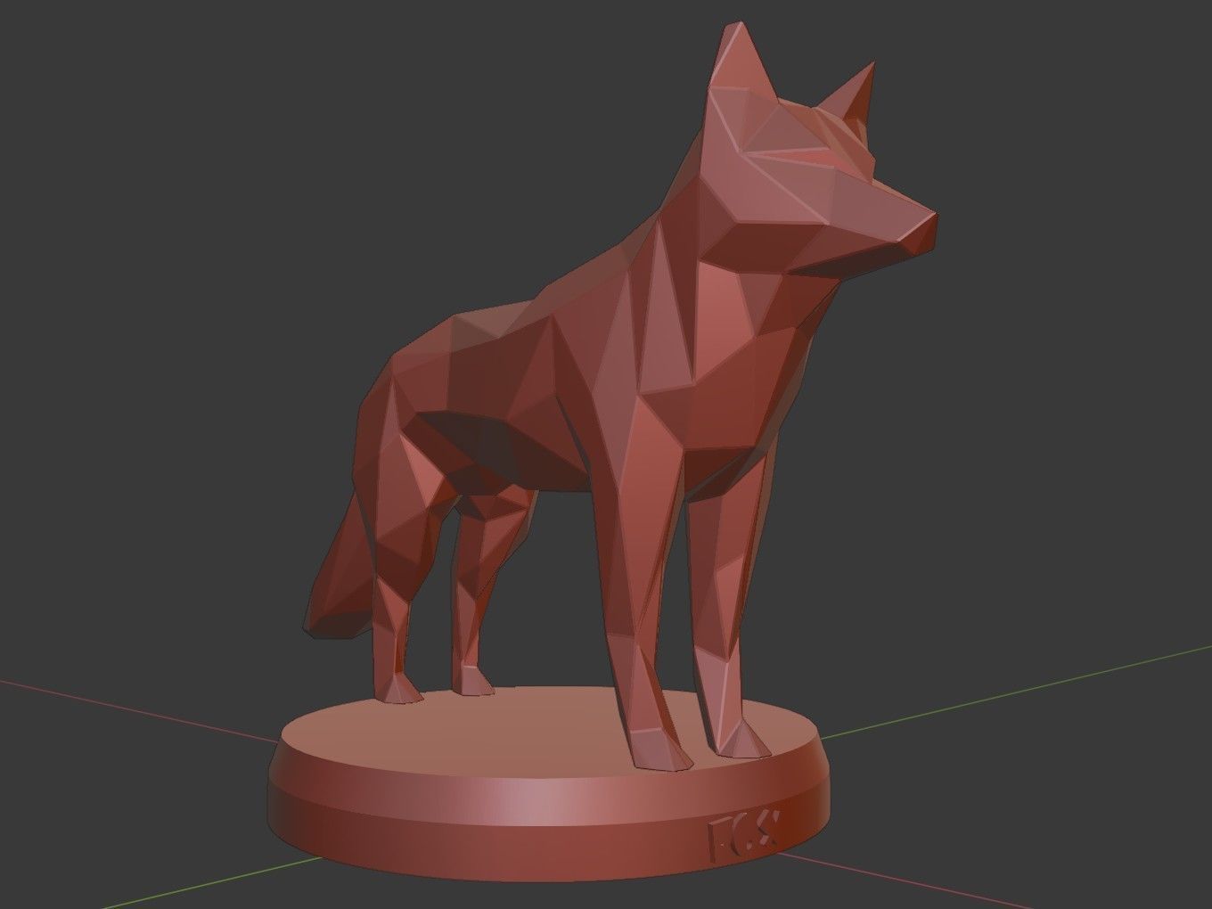 Poly Fox 3D print model_11