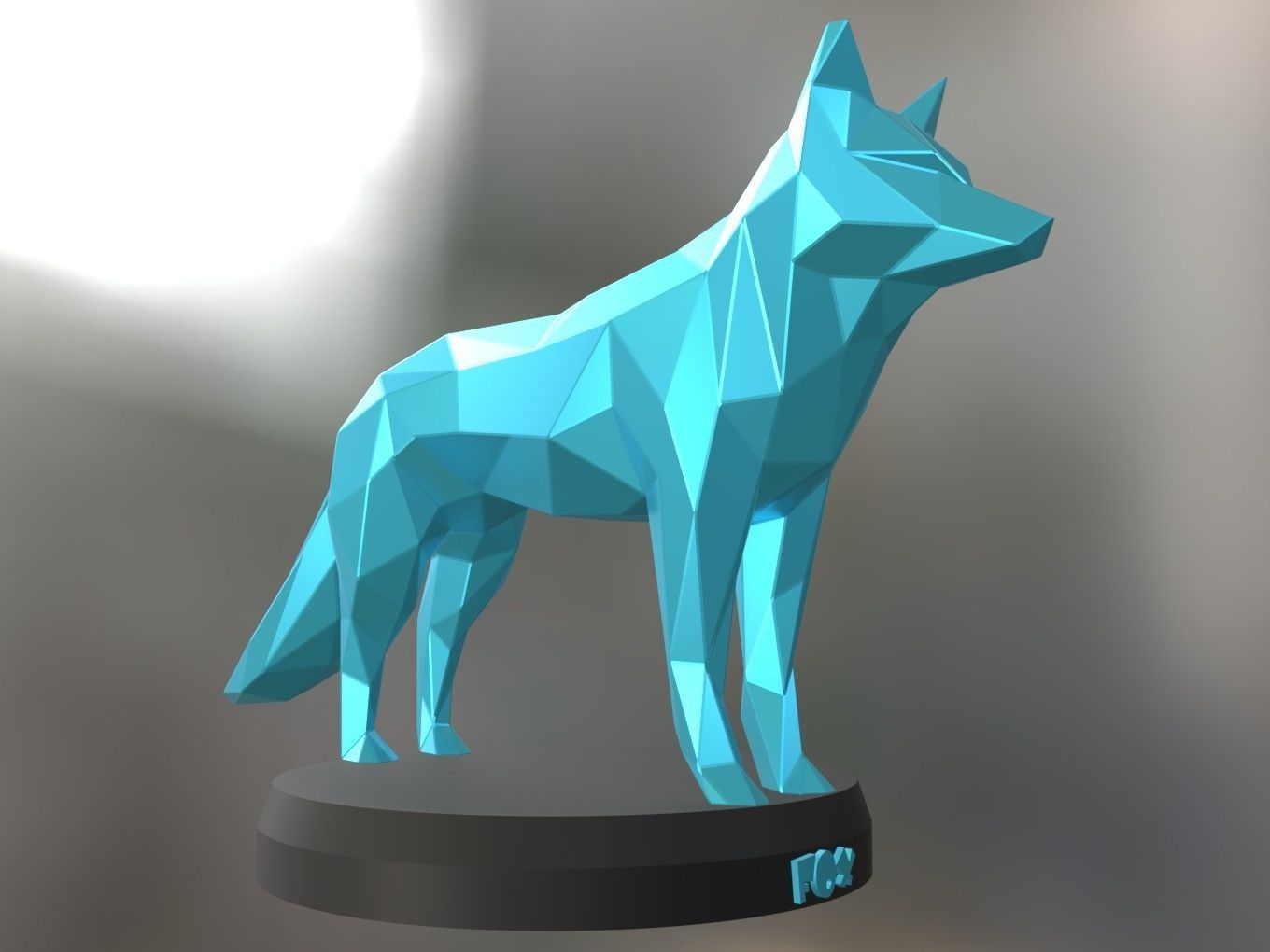 Poly Fox 3D print model_6