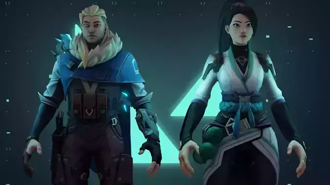 Free Sova and Sage - character from Valorant  Low-poly 3D model