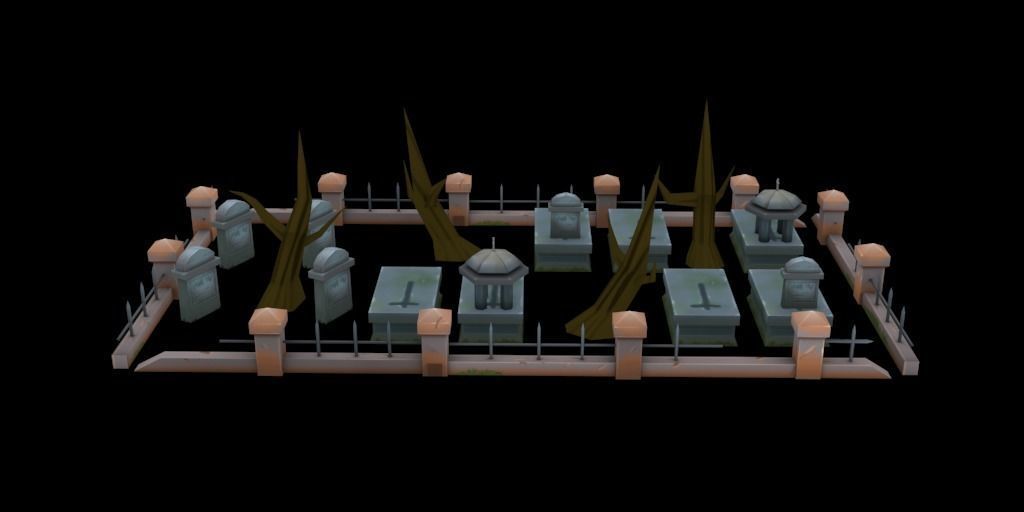 3D platformer level art pack Low-poly 3D model_9