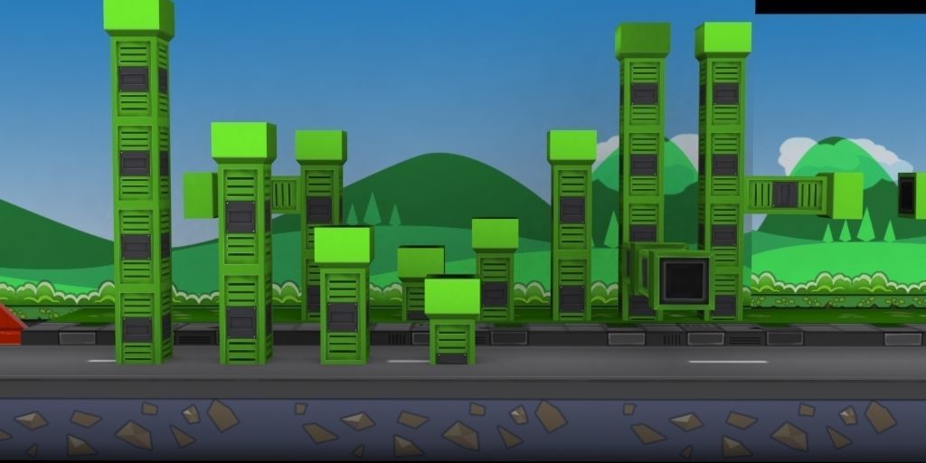 3D platformer level art pack Low-poly 3D model_27