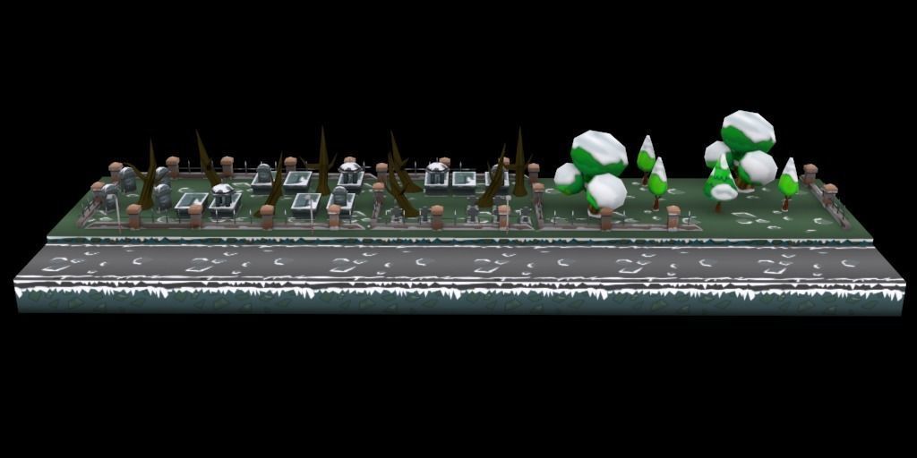 3D platformer level art pack Low-poly 3D model_11