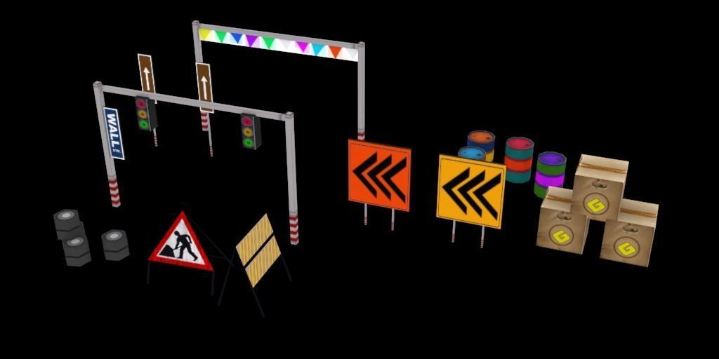 3D platformer level art pack Low-poly 3D model_19