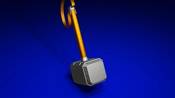 Thor hammer Free low-poly 3D print model
