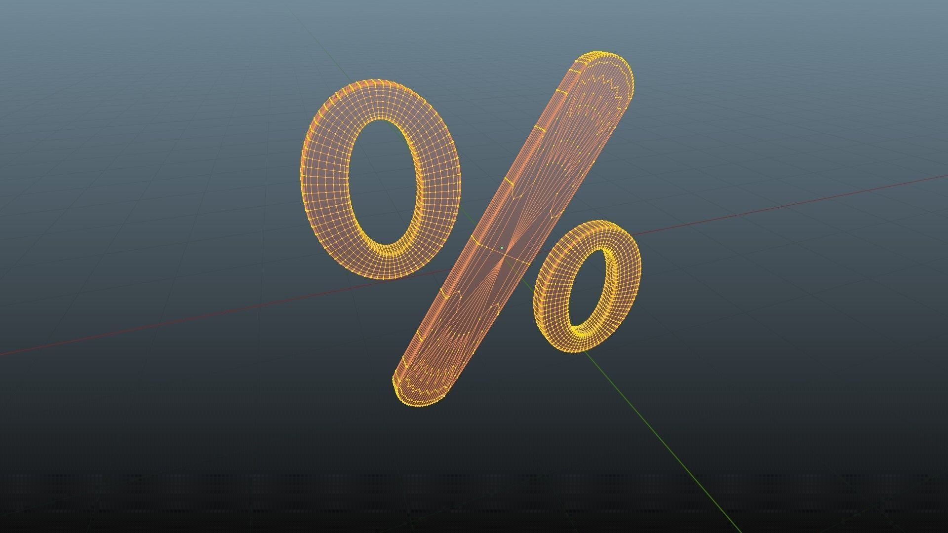 Percent symbol 3D model_6