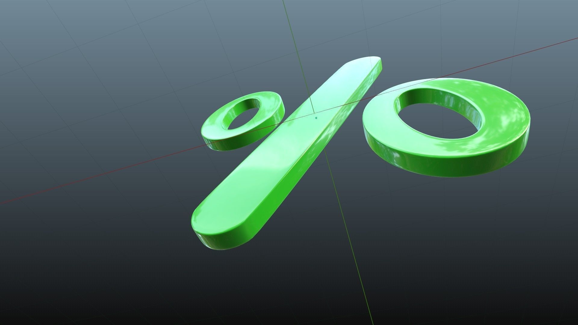 Percent symbol 3D model_4