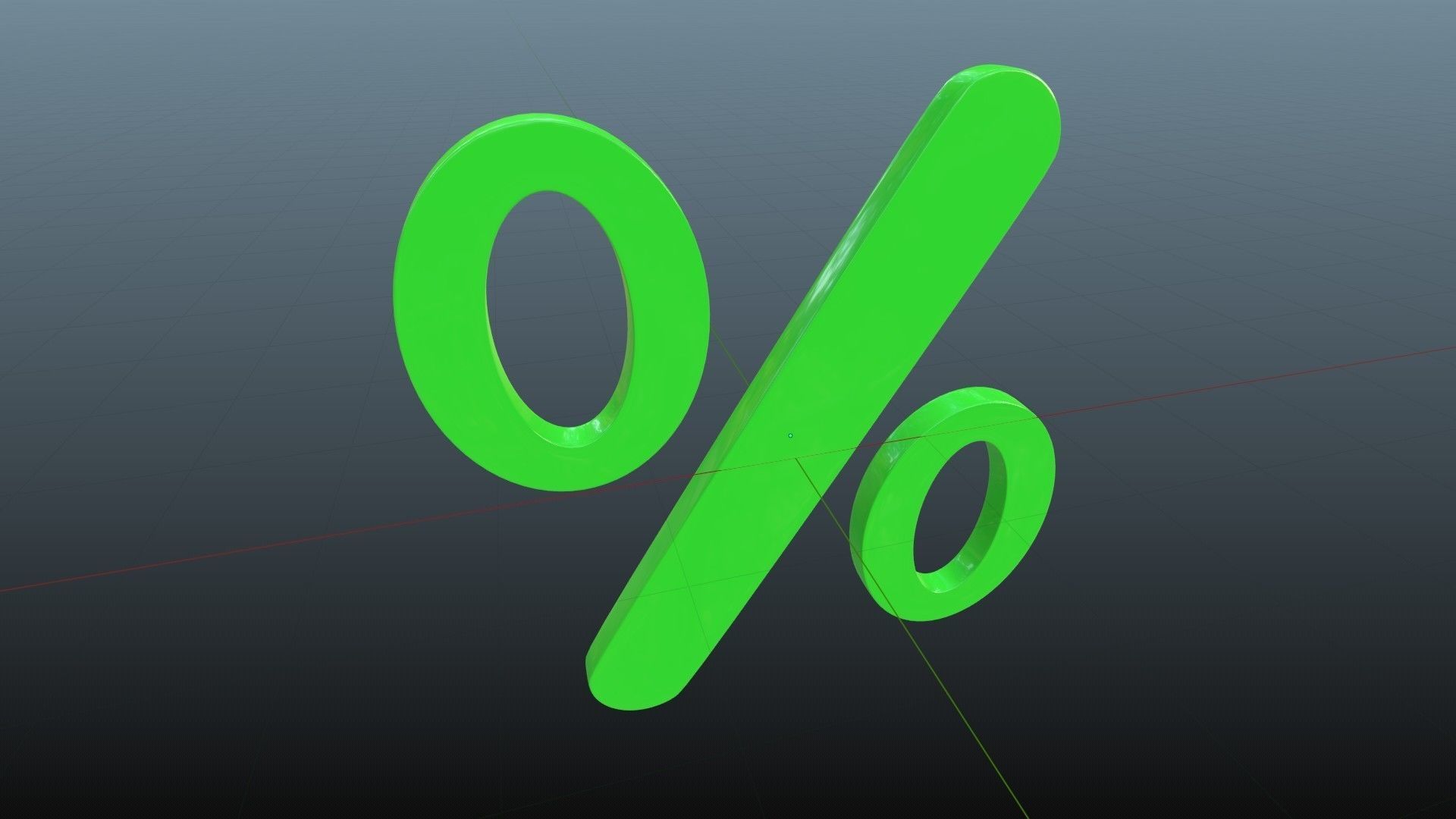 Percent symbol 3D model_1