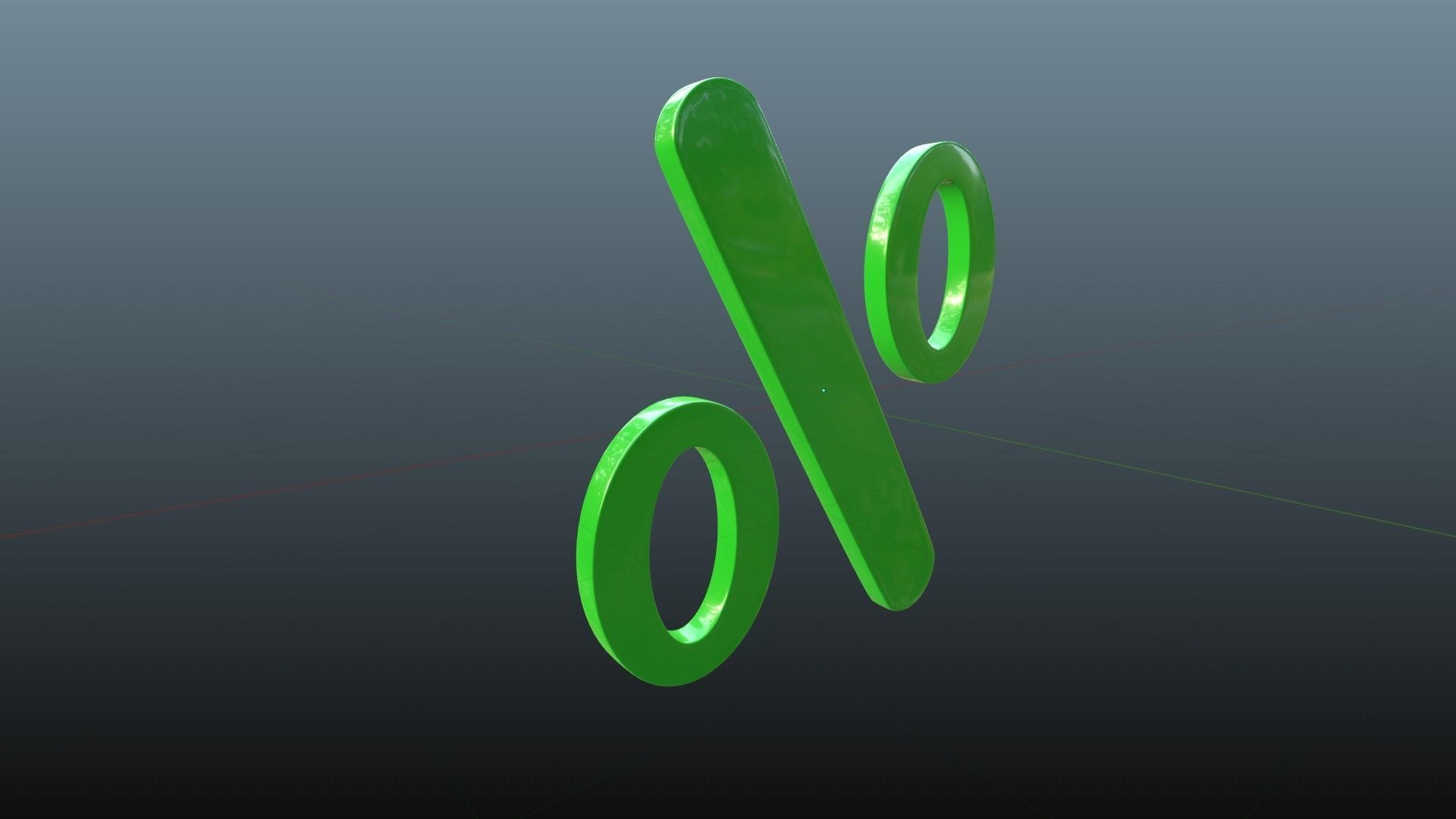 Percent symbol 3D model_5