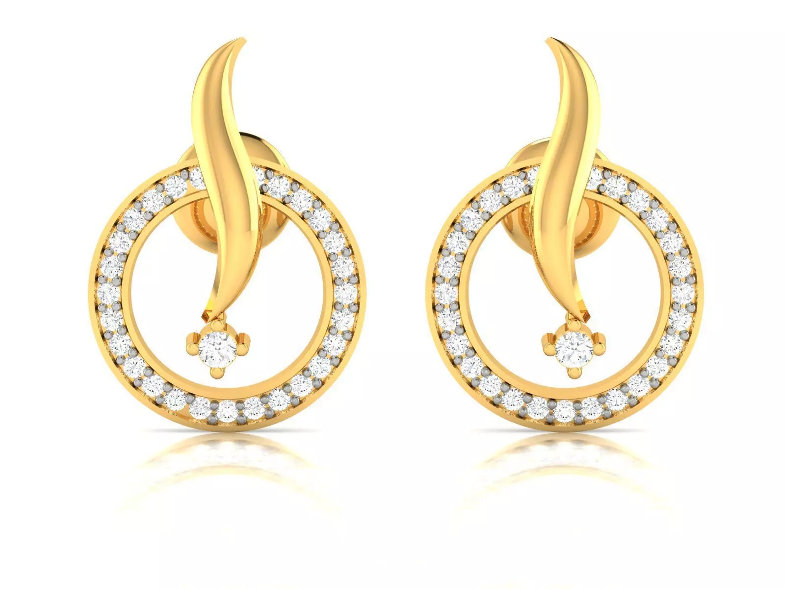 Women earrings 3dm render detail 3D print model