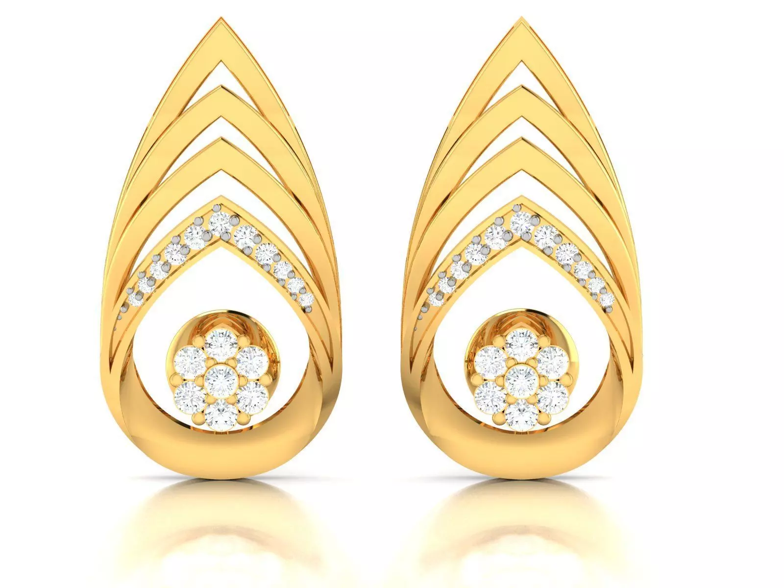 Women earrings 3dm render detail 3D print model
