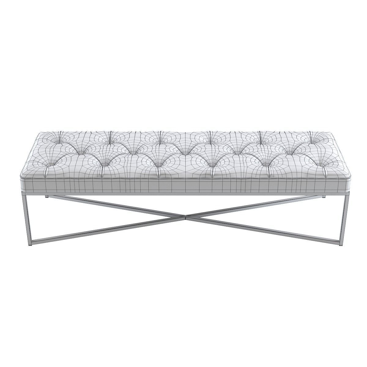 West Elm Maeve Bench 3D model_4