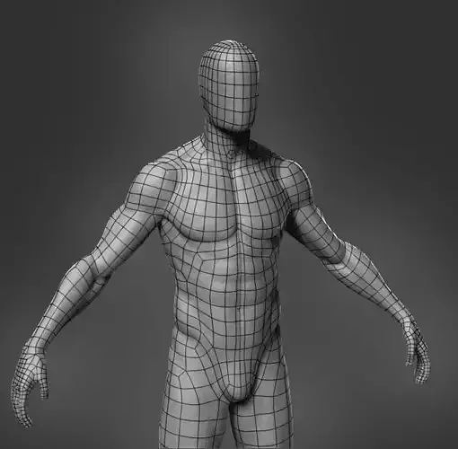 Faceless male model version 2 Low-poly 3D model