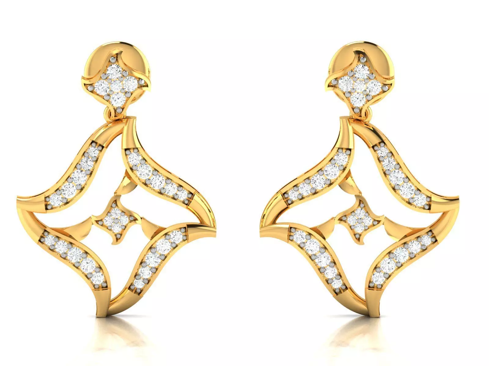 Women earrings 3dm render detail 3D print model