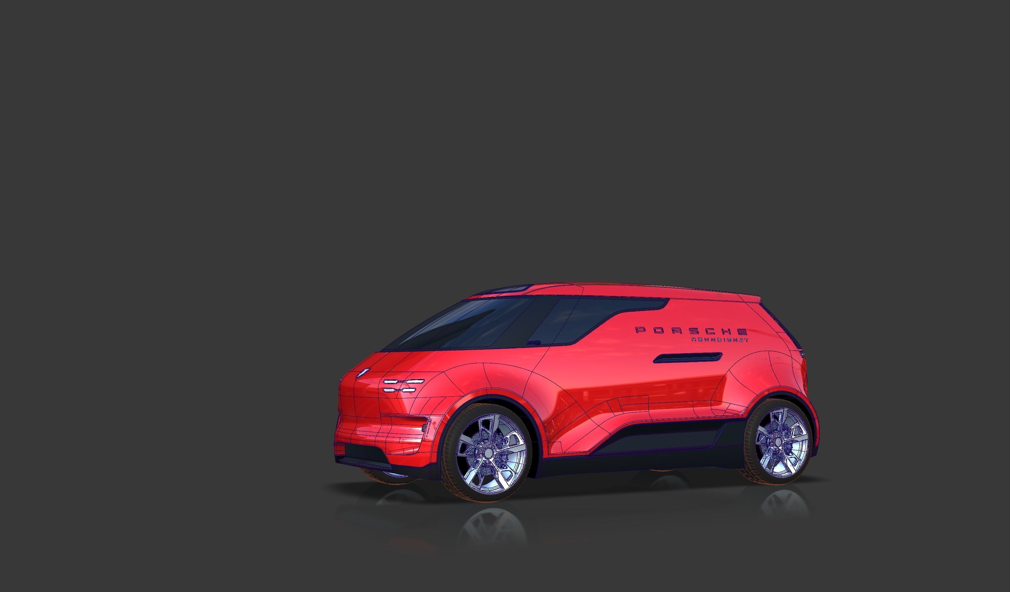 Porsche Vision Renndienst Concept Van 3D model_6