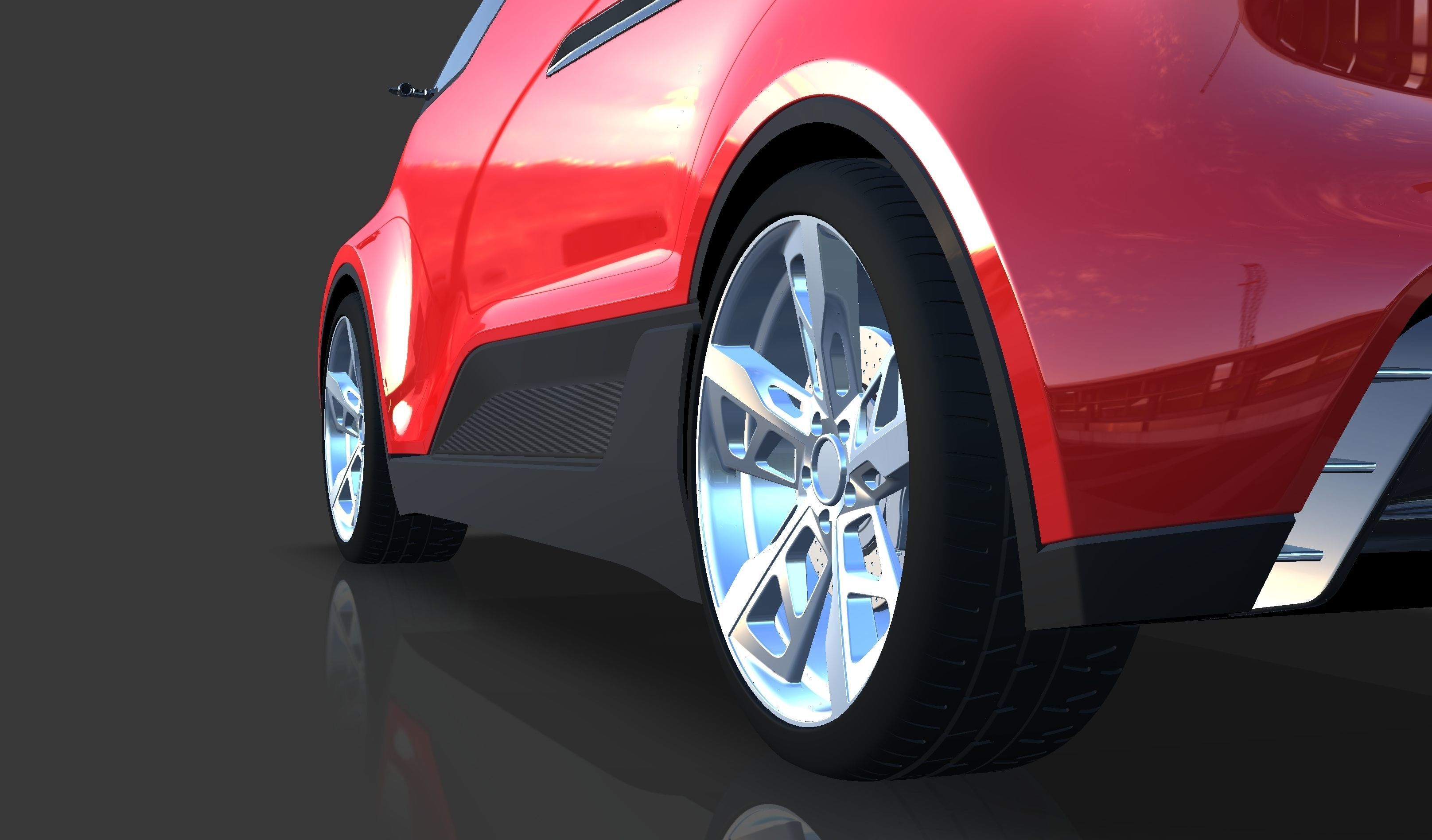 Porsche Vision Renndienst Concept Van 3D model_7