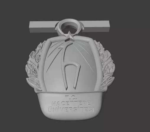 Hacettepe Universitesi Brons University Logo 3D print model