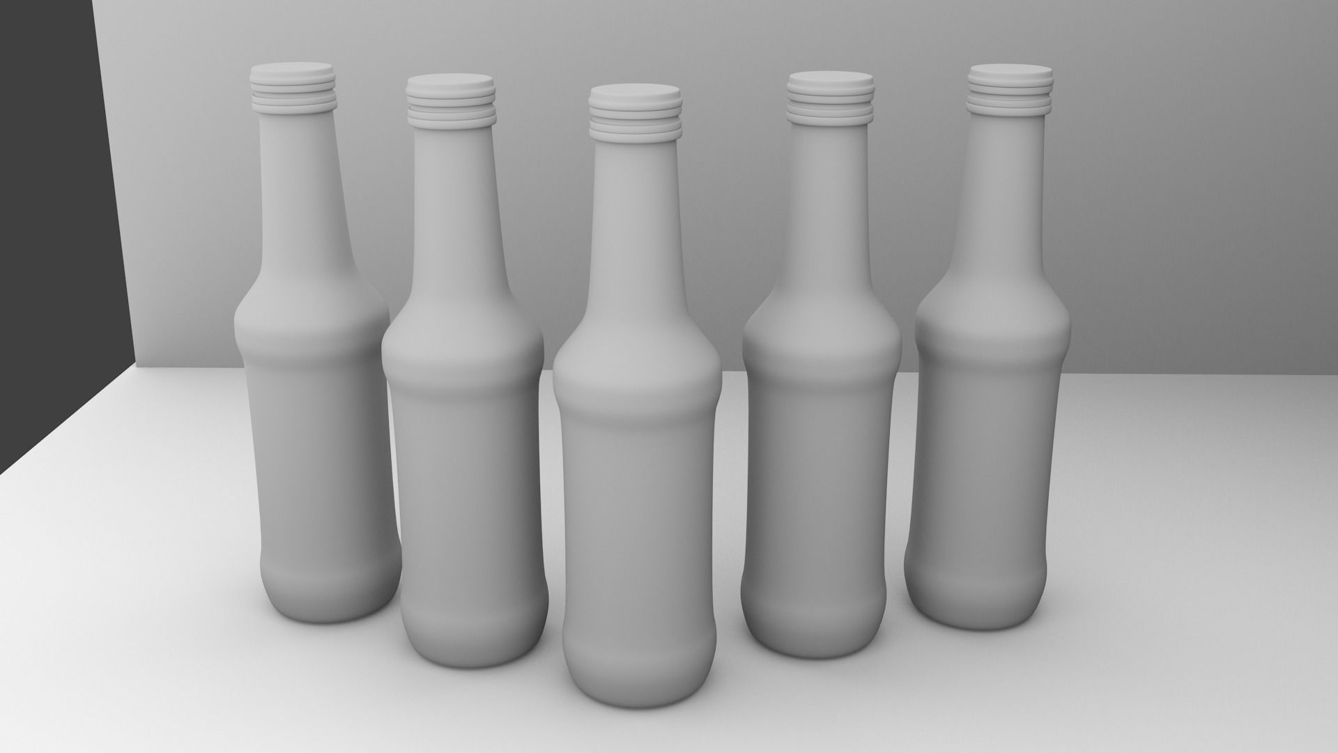 Glass Bottle 18 Assorted Colors 3D model_3