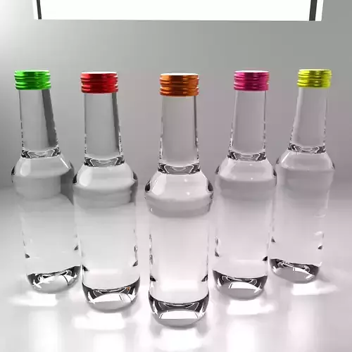 Glass Bottle 18 Assorted Colors