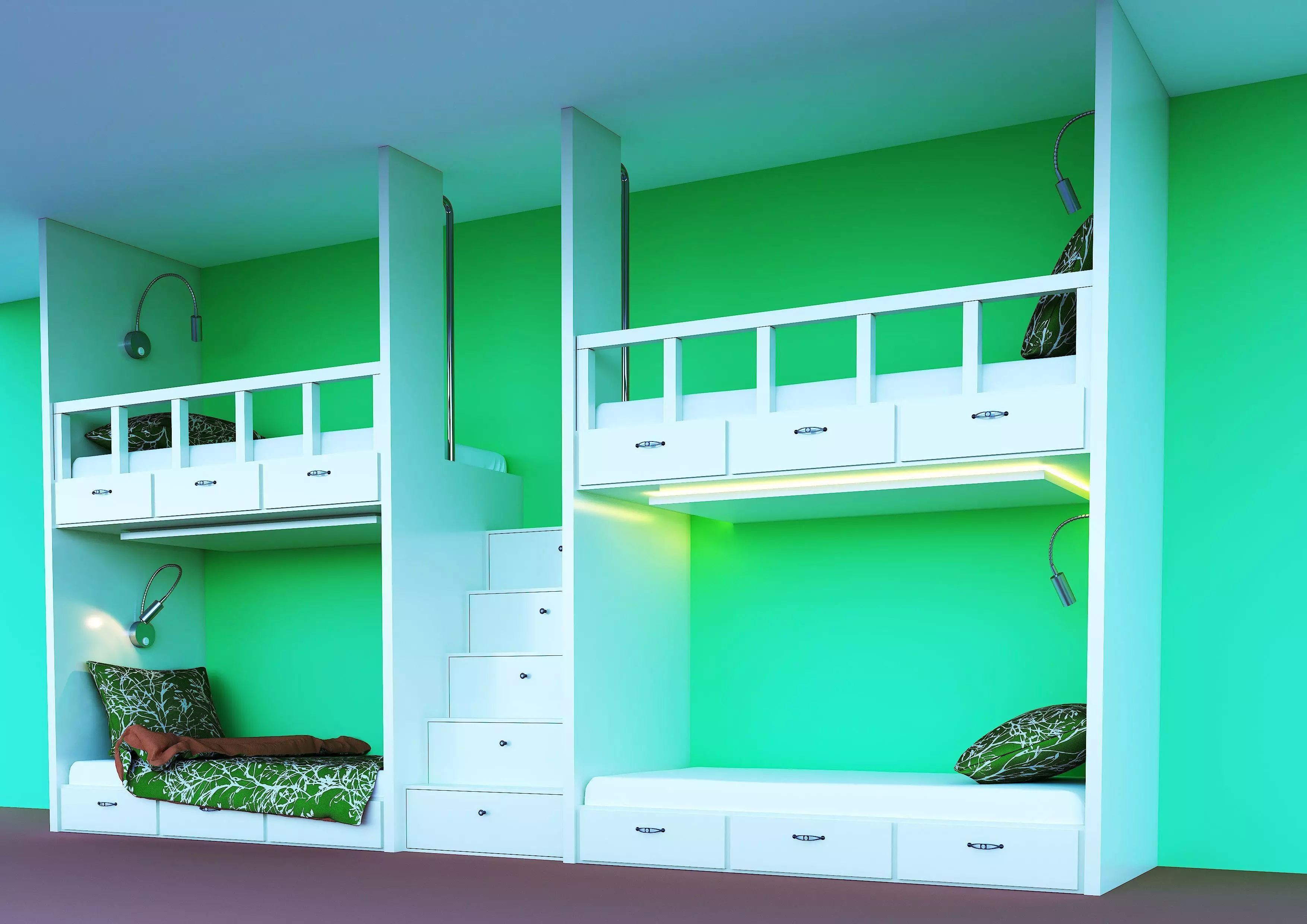 Bunk bed 3D model_0