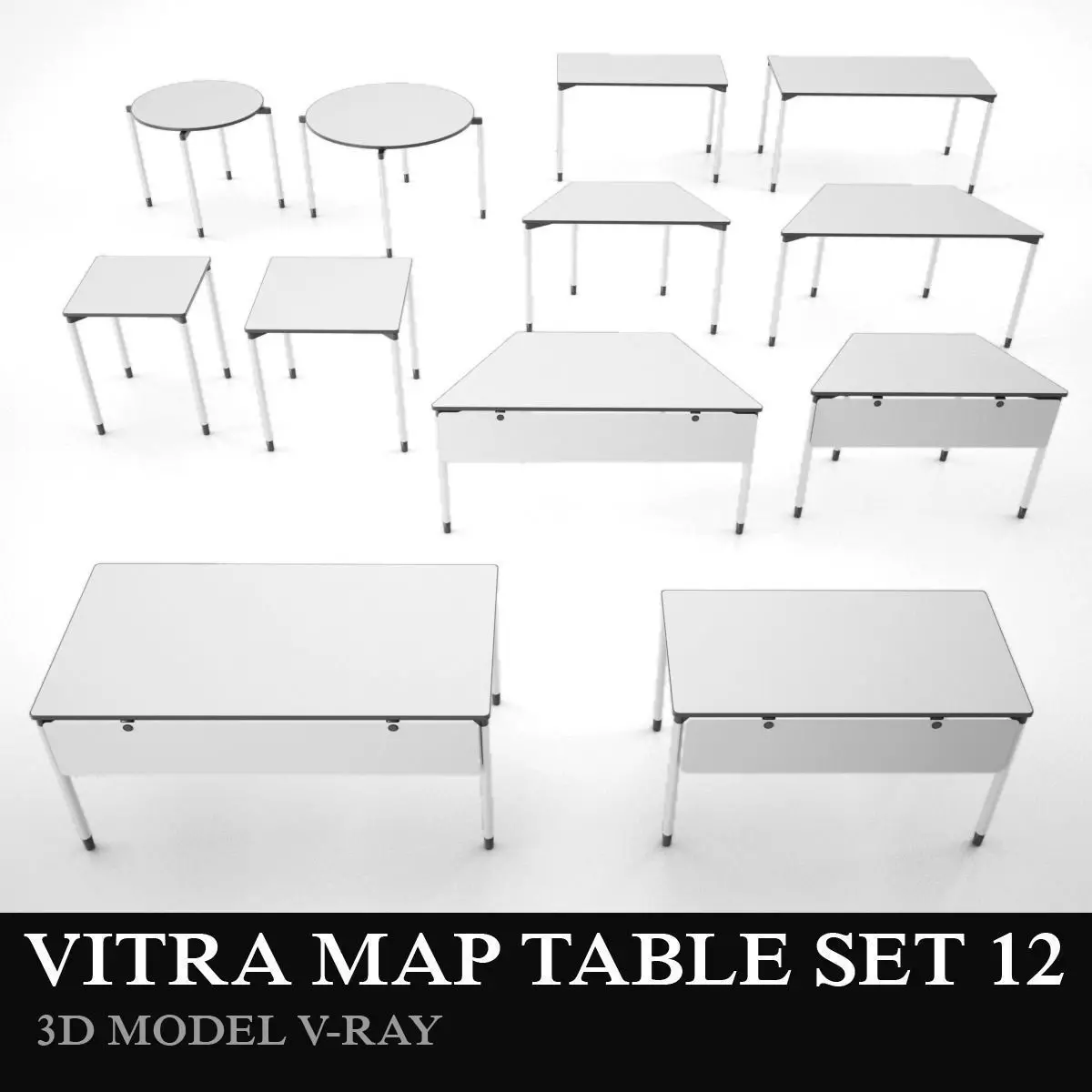 Vitra Map Table Collection 3D model_0