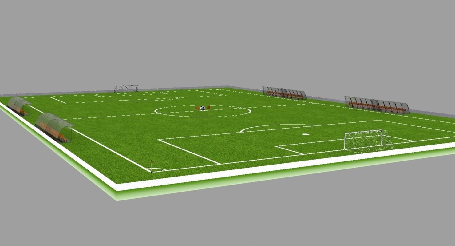 Soccer Field 3D Model | CGTrader.com