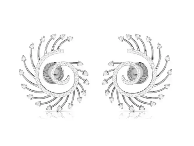 Women earrings 3dm render