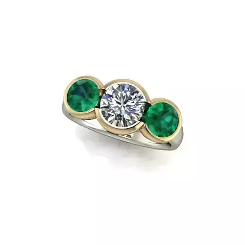 CJC633 Ladies womans womens diamond ruby emerald Rings