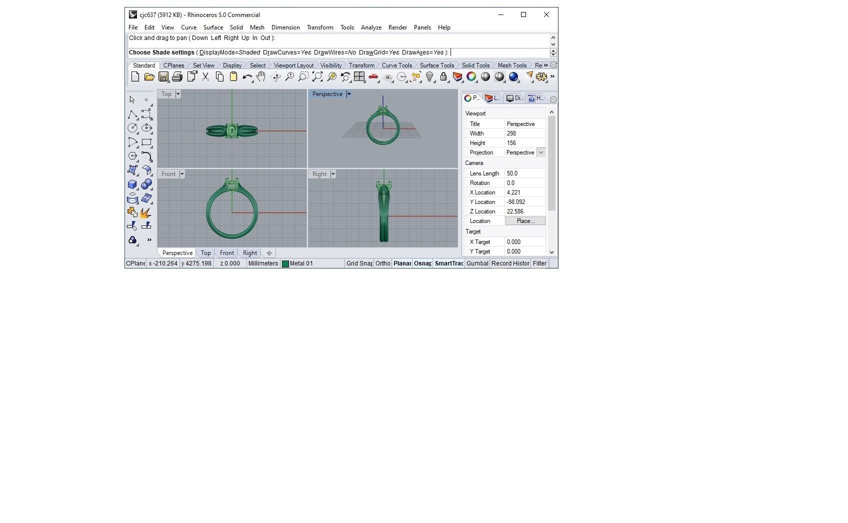 CJC637 Ladies womans womens diamond ruby emerald Rings 3D print model_10
