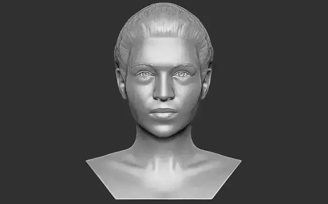 Beautiful woman bust 3D printing ready TYPE 2 3D print model
