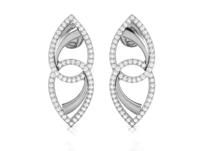 Women earrings 3dm render detail