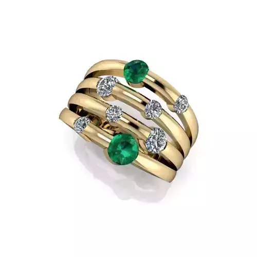 CJC640 Ladies womans womens diamond ruby emerald Rings