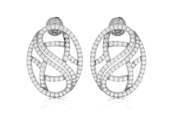 Women earrings 3dm render detail