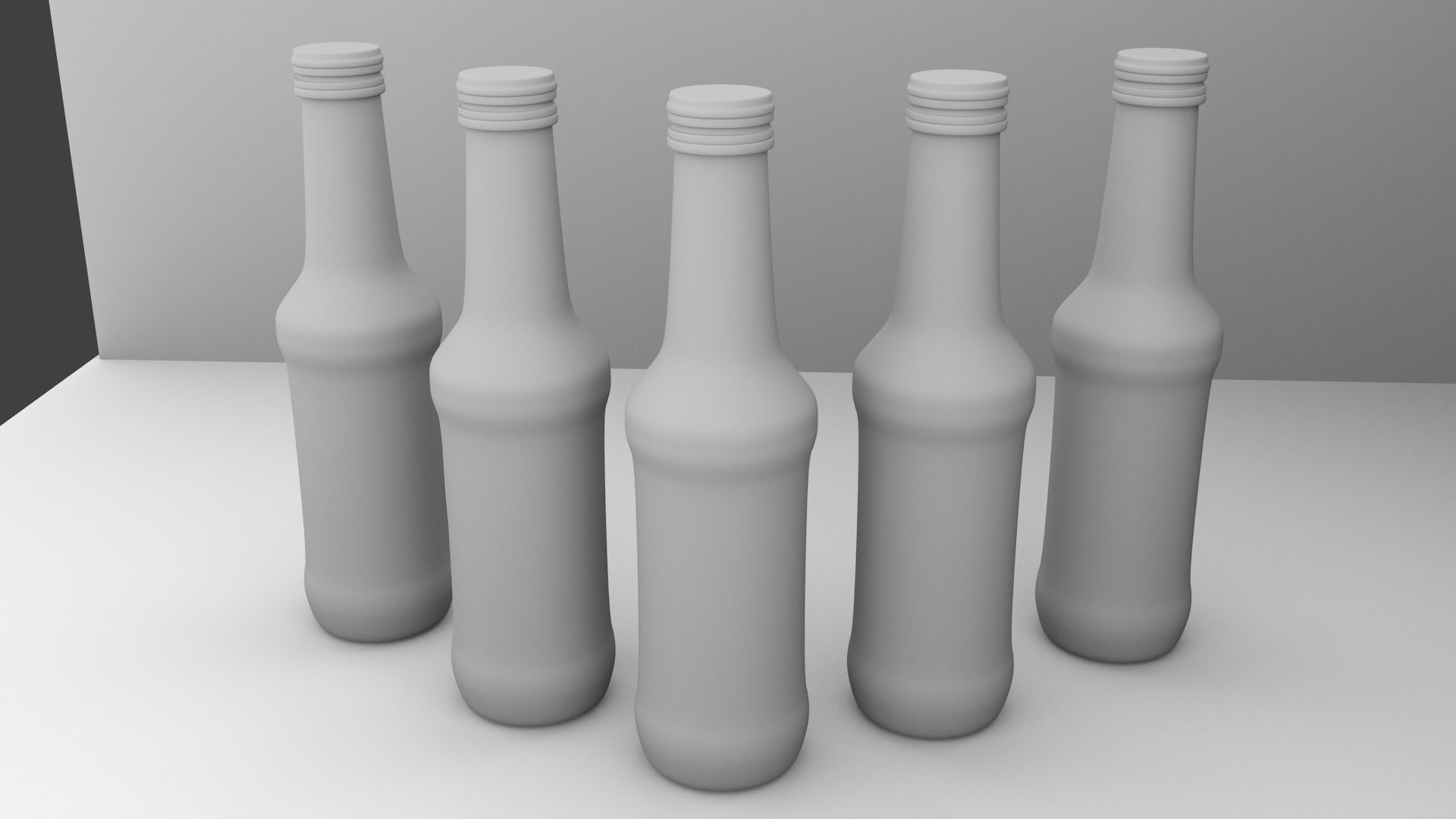 Glass Bottle 18 Assorted Colors with Liquid 3D model_3