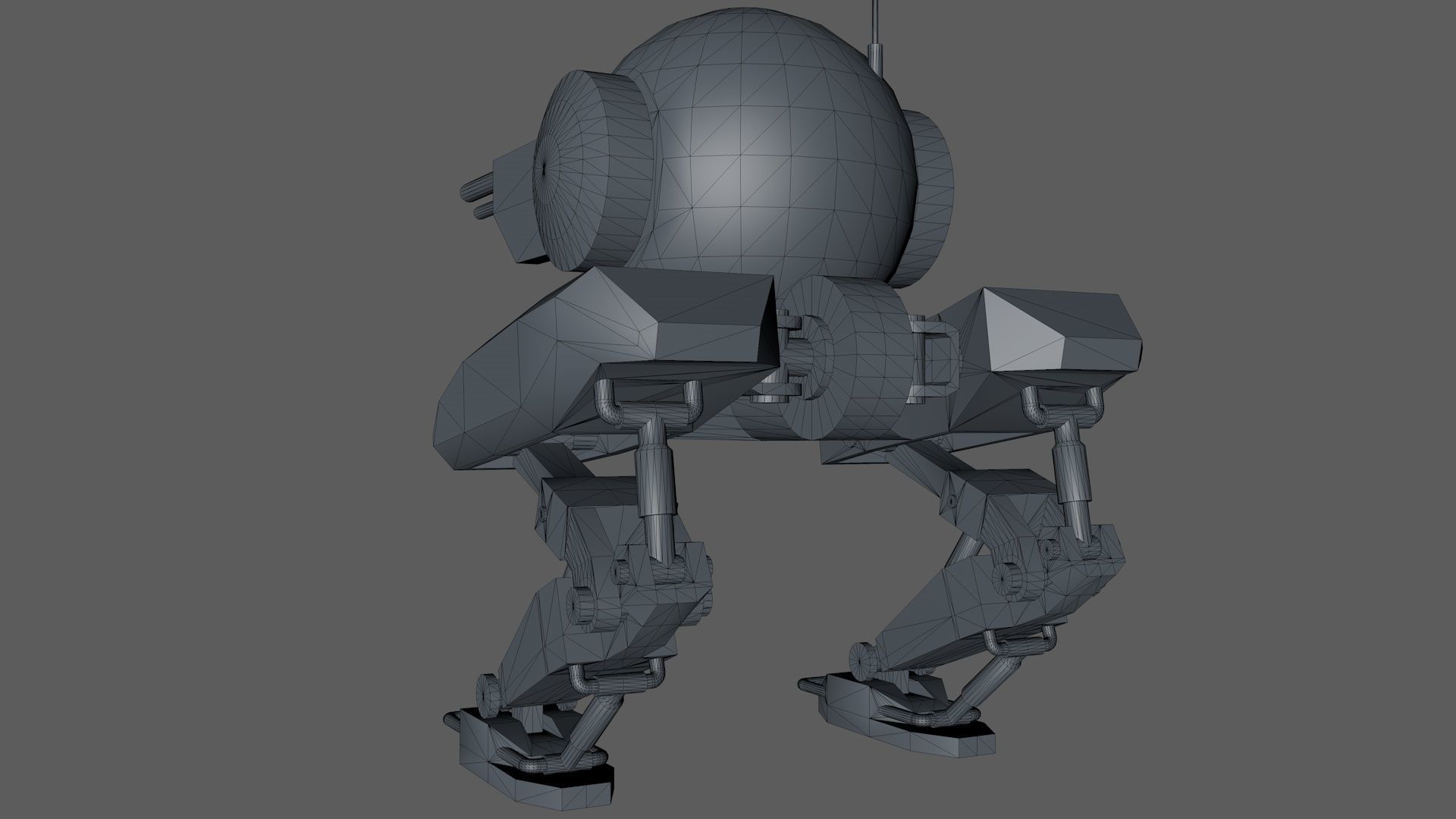Mech 3D Model For Game Low-poly 3D model_15