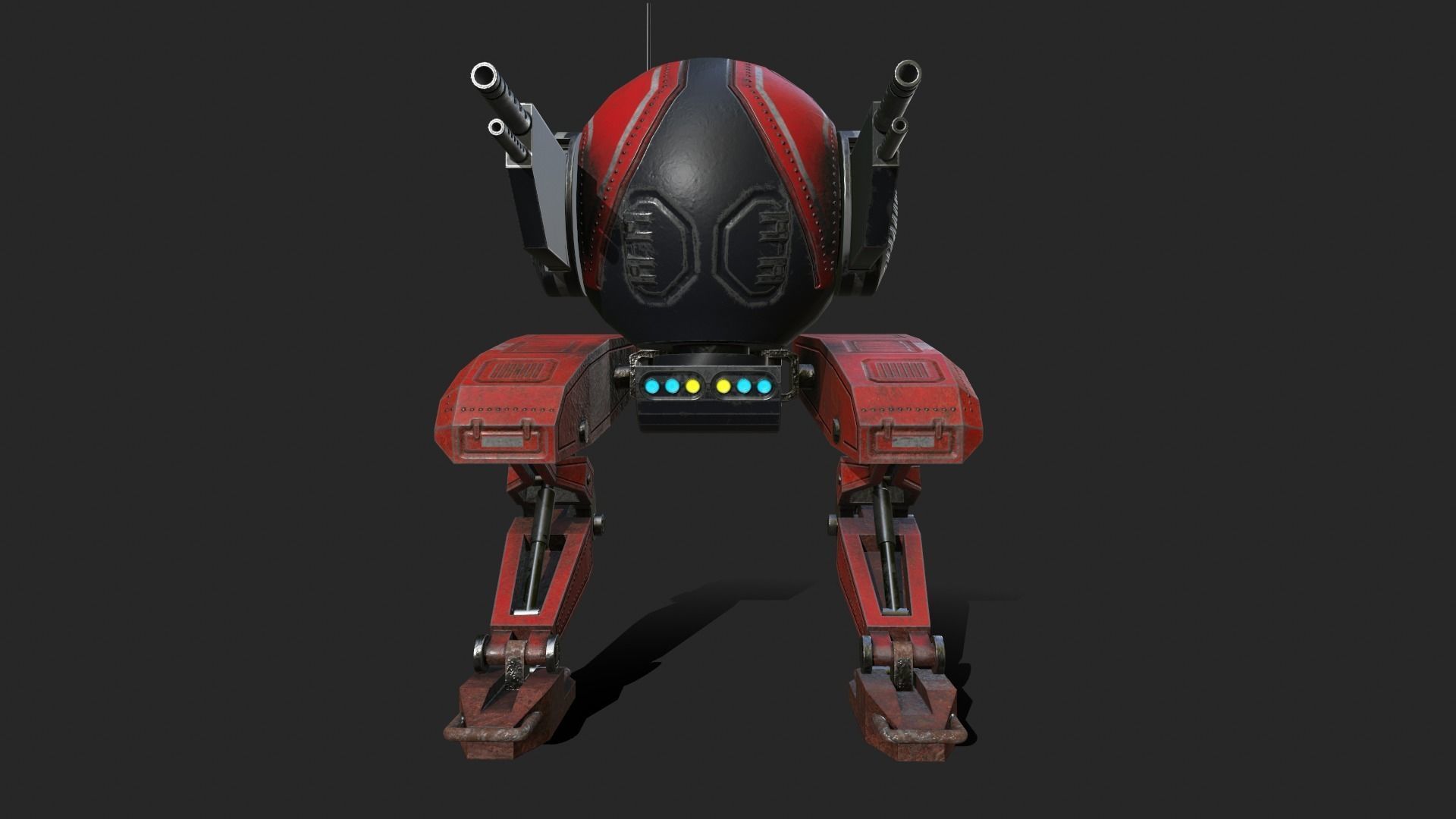 Mech 3D Model For Game Low-poly 3D model_2