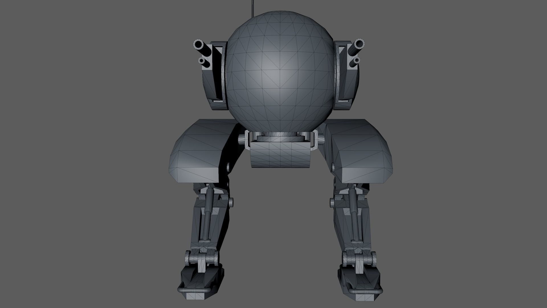 Mech 3D Model For Game Low-poly 3D model_11
