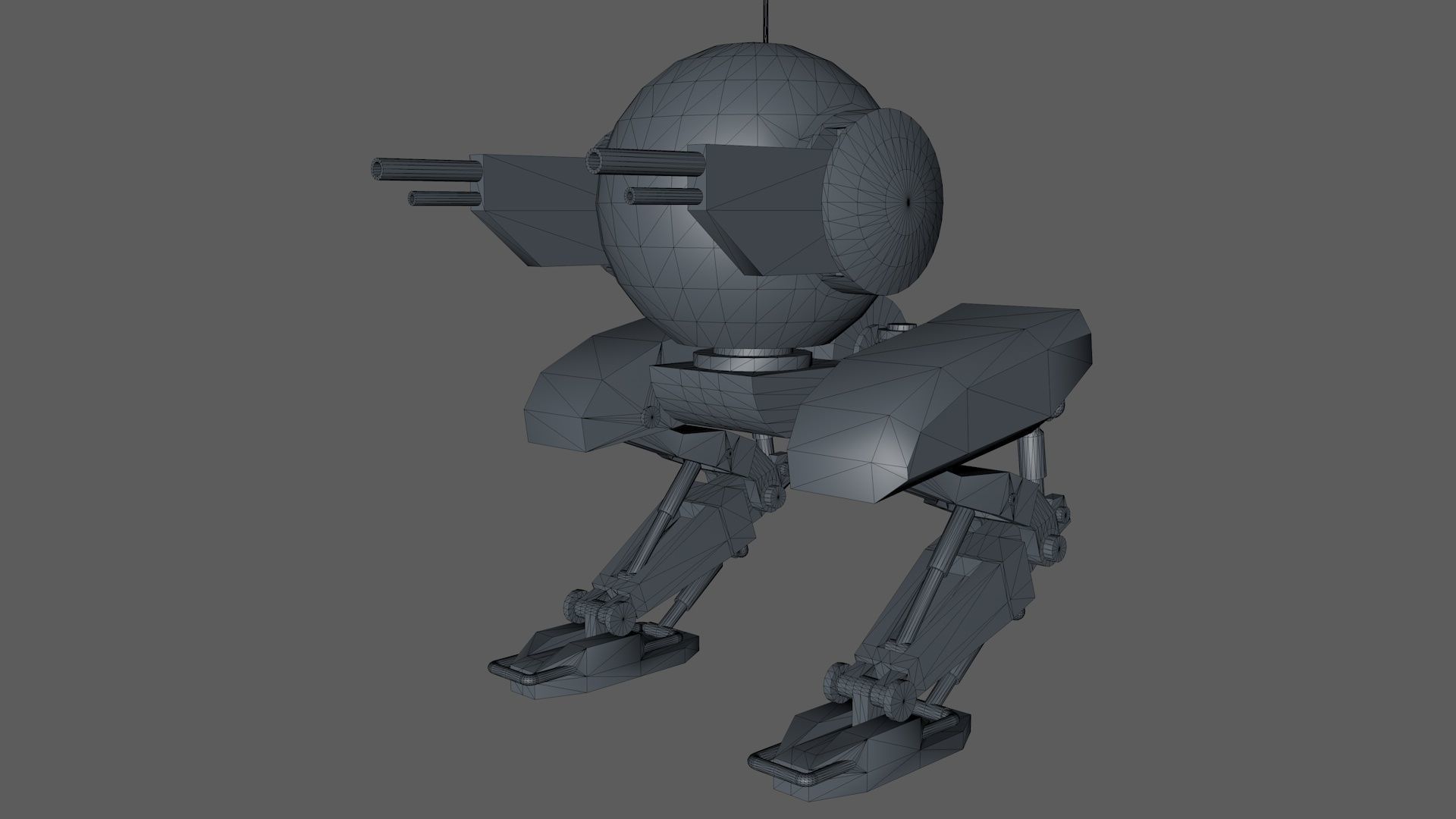 Mech 3D Model For Game Low-poly 3D model_9