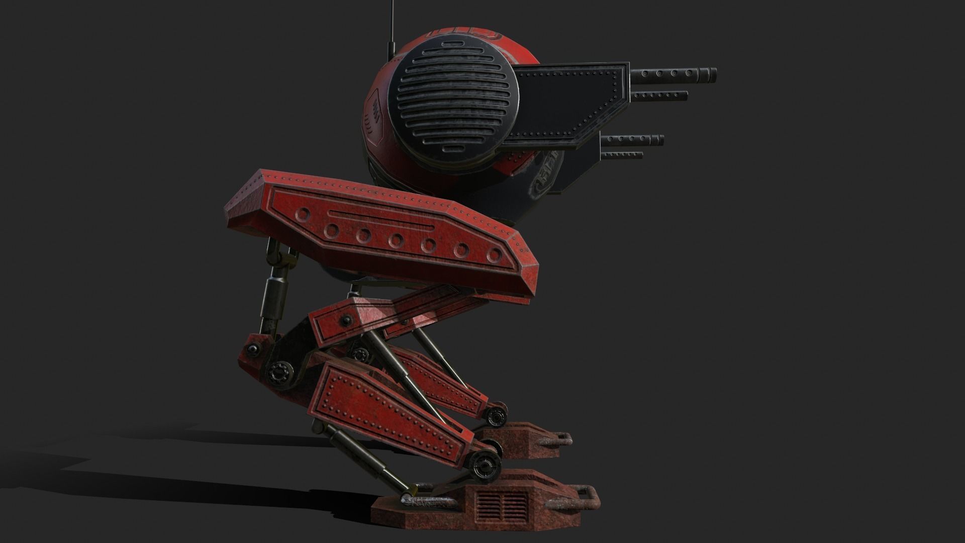 Mech 3D Model For Game Low-poly 3D model_6