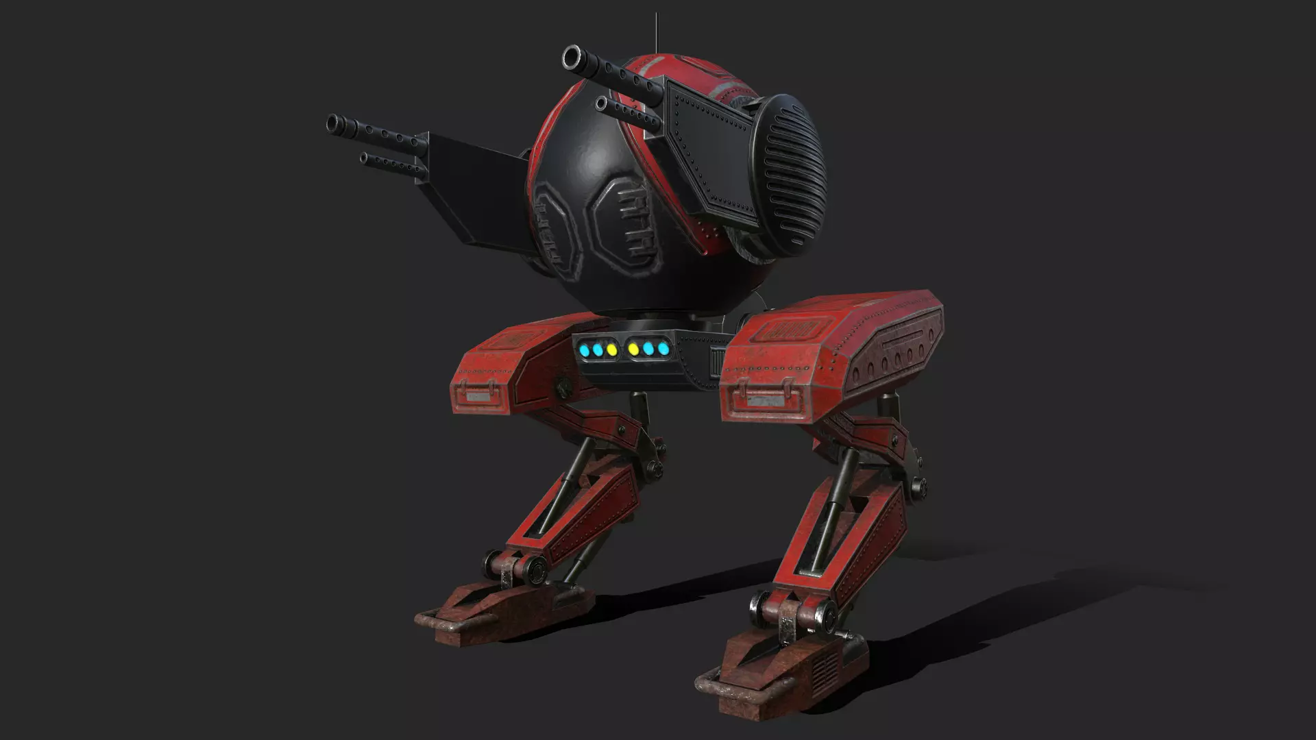 Mech 3D Model For Game Low-poly 3D model_0