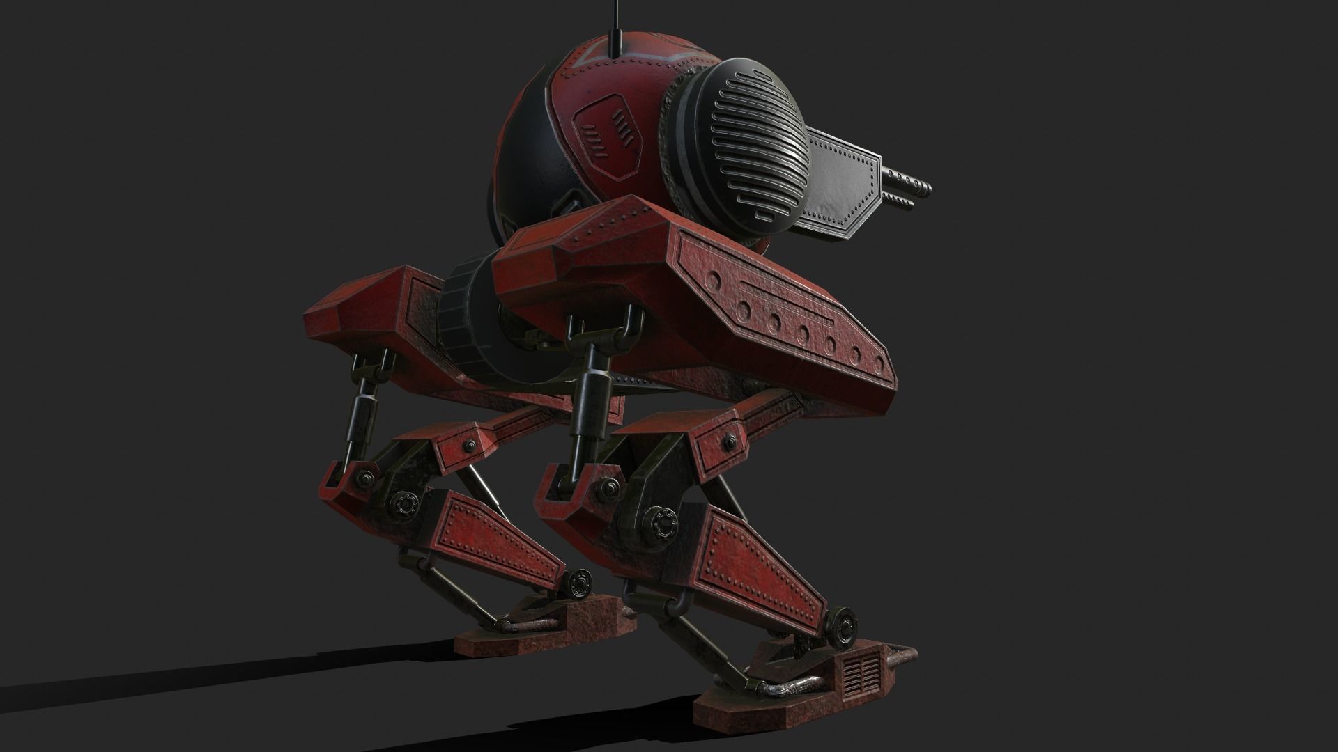Mech 3D Model For Game Low-poly 3D model_5