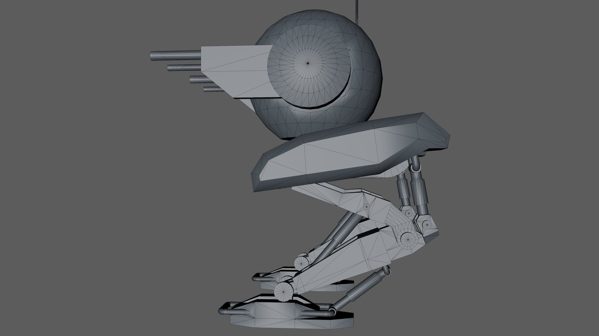 Mech 3D Model For Game Low-poly 3D model_14