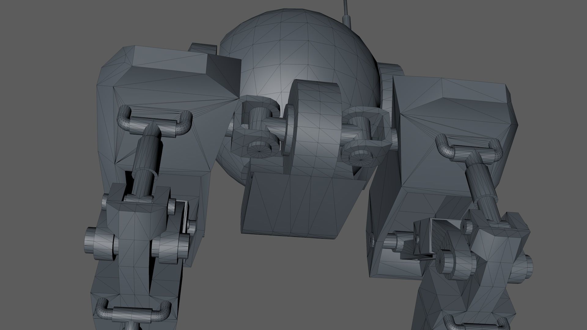 Mech 3D Model For Game Low-poly 3D model_17