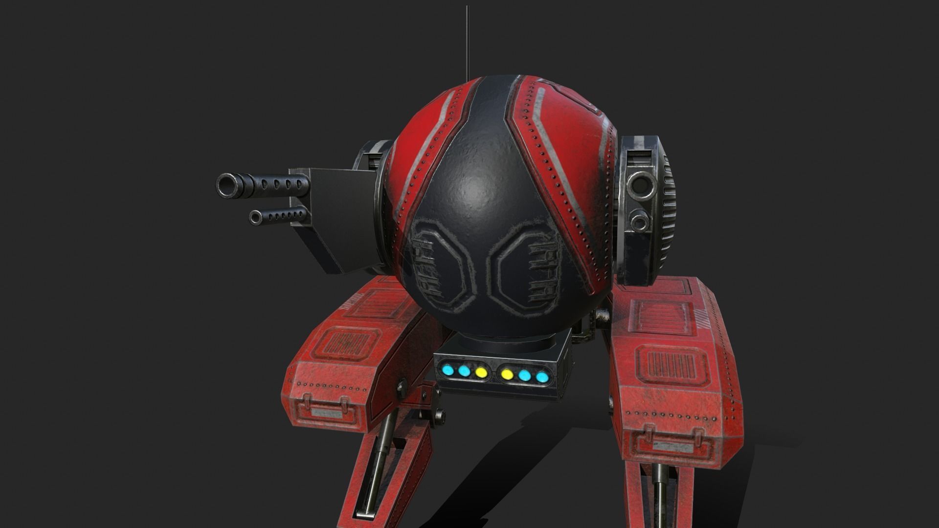 Mech 3D Model For Game Low-poly 3D model_3