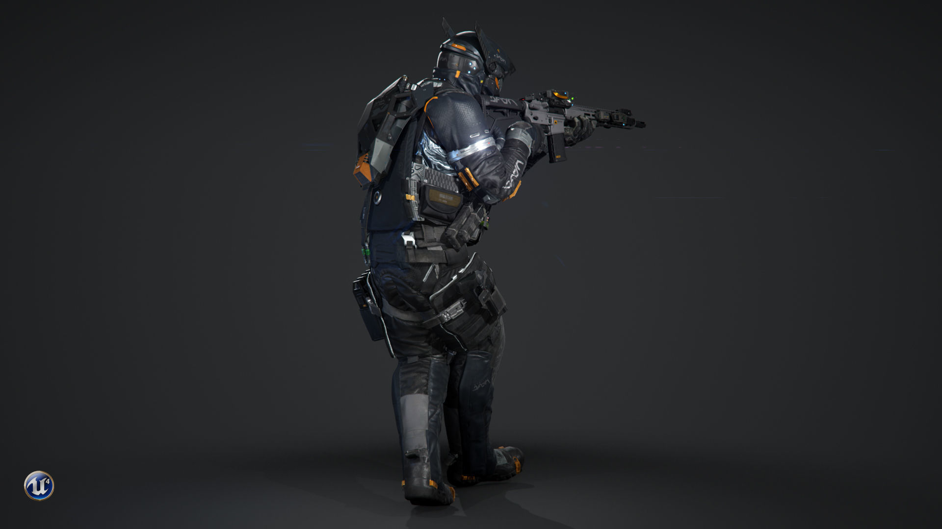 SCIFI - URBAN SOLDIER Low-poly 3D model_5