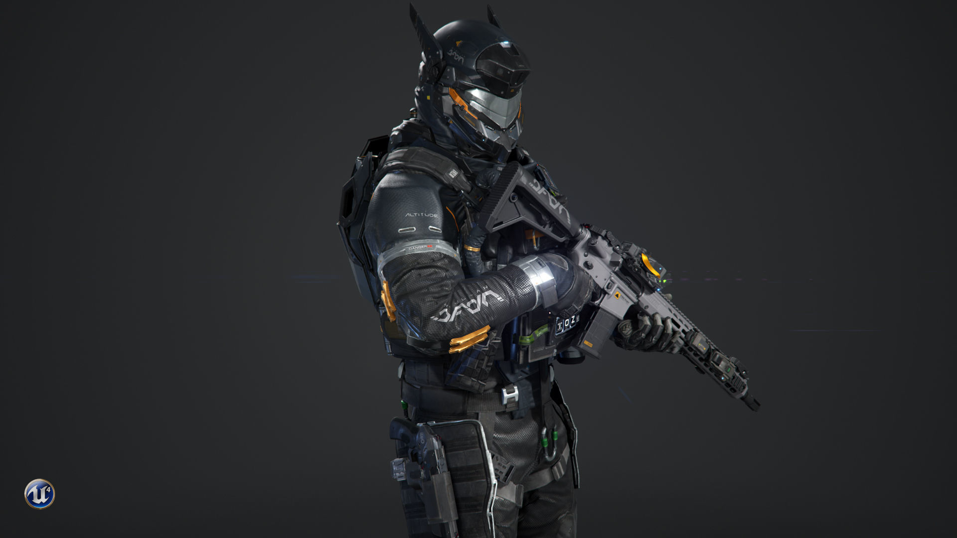 SCIFI - URBAN SOLDIER Low-poly 3D model_3