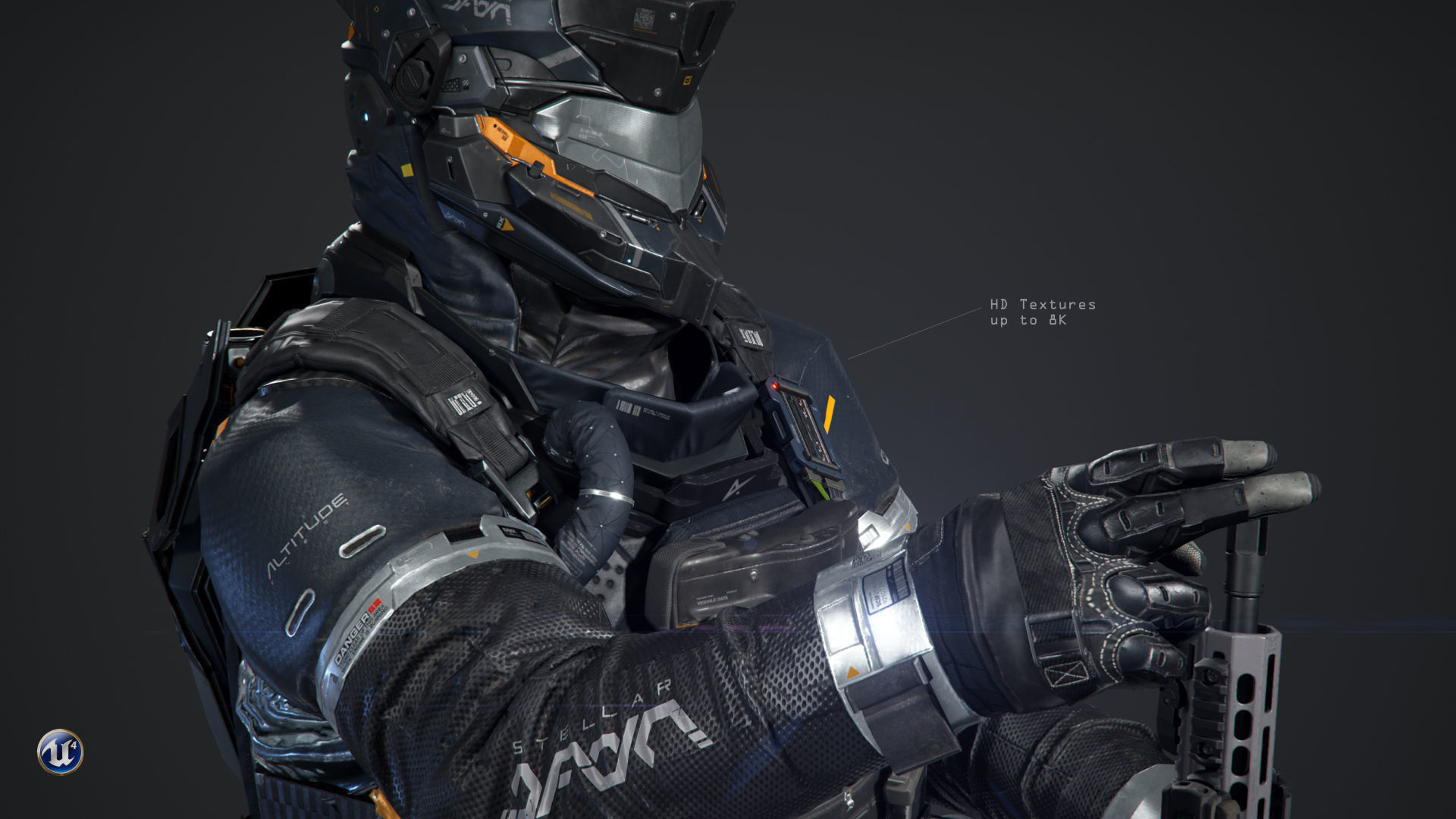 SCIFI - URBAN SOLDIER Low-poly 3D model_8