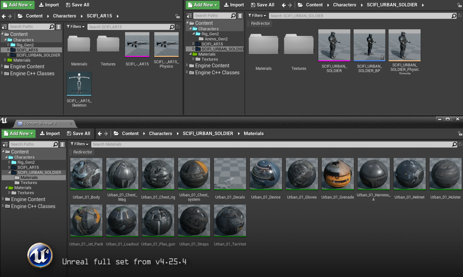 SCIFI - URBAN SOLDIER Low-poly 3D model_17