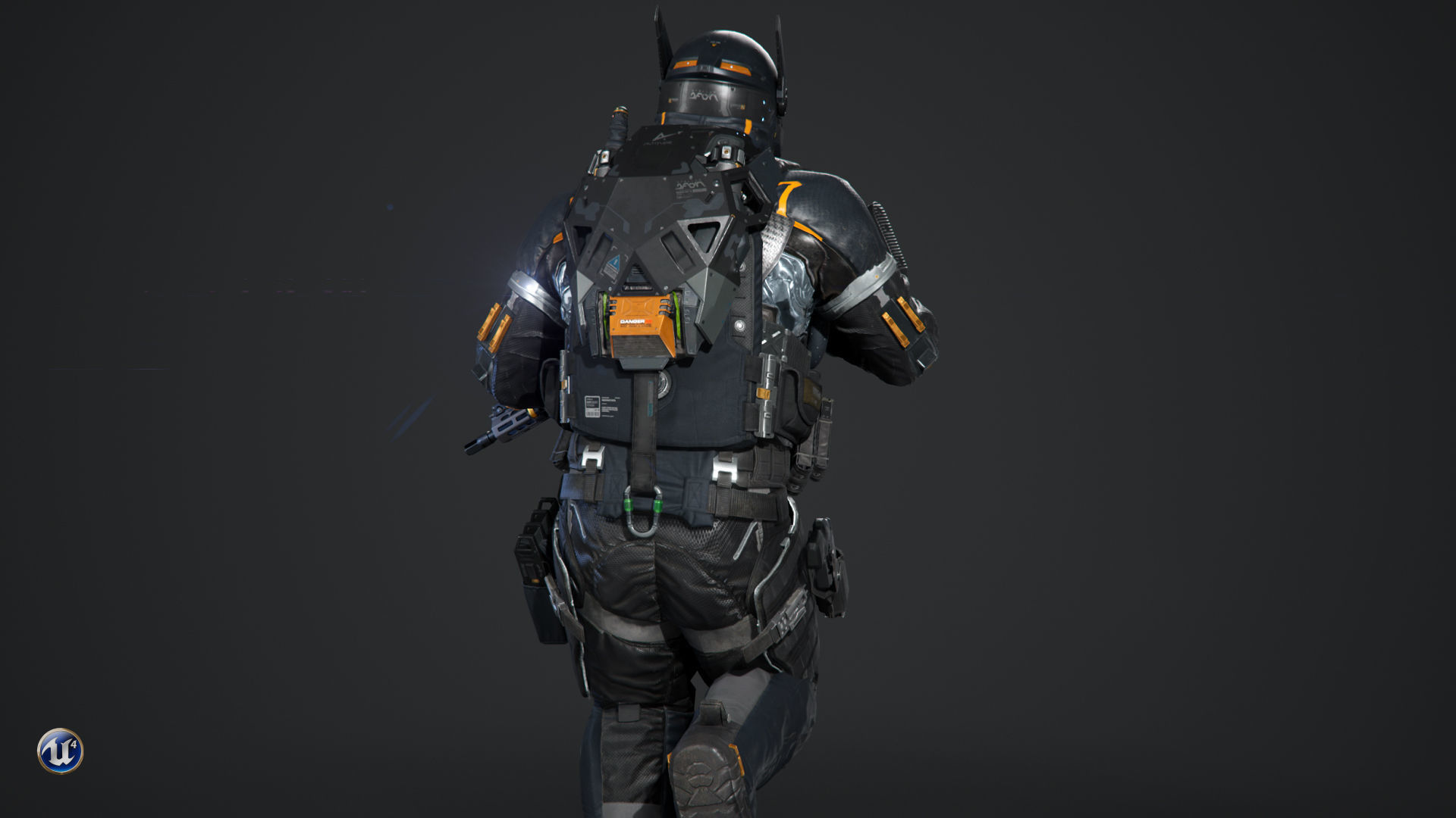 SCIFI - URBAN SOLDIER Low-poly 3D model_9