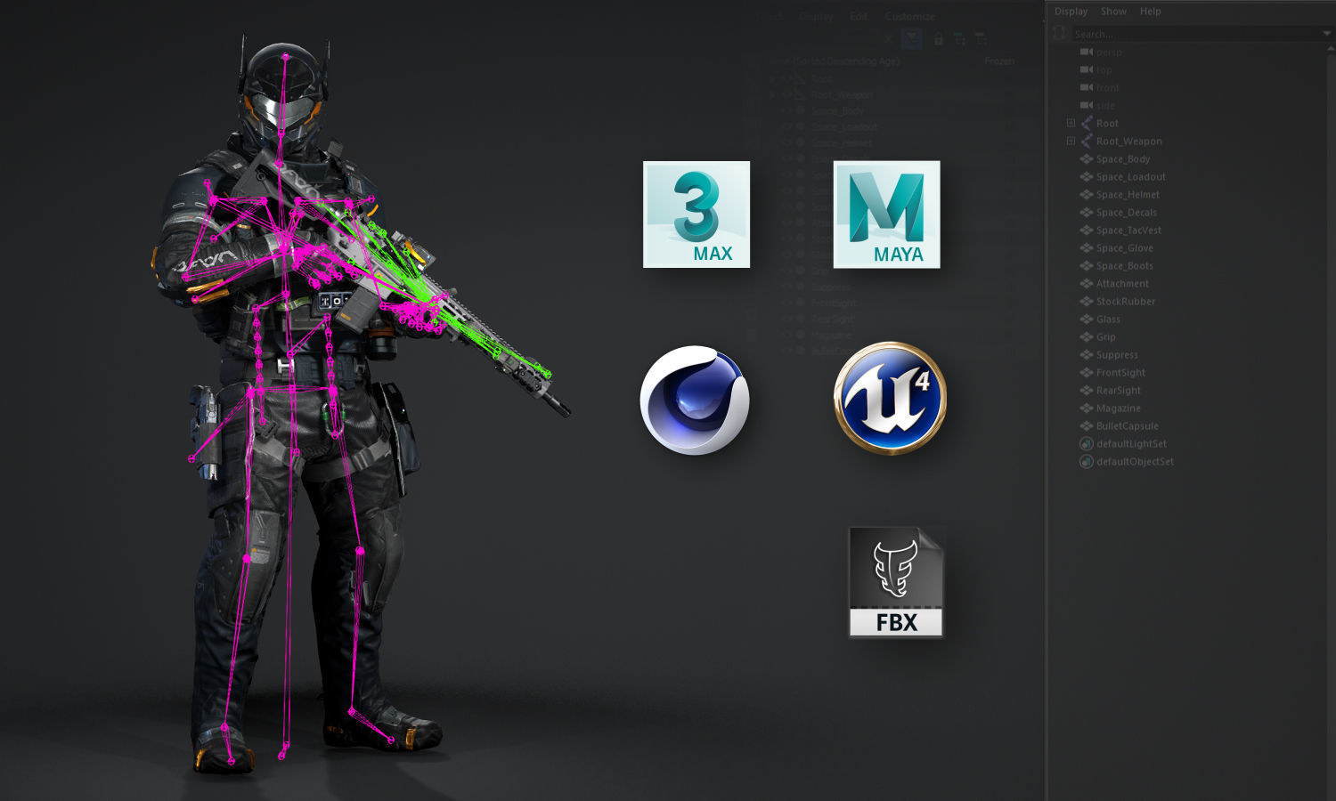 SCIFI - URBAN SOLDIER Low-poly 3D model_12